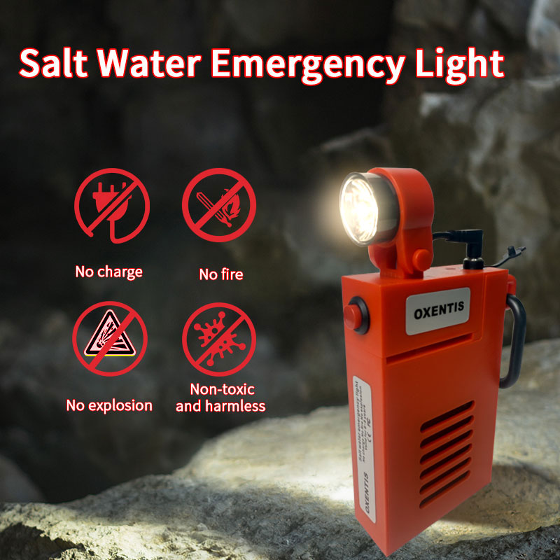 Salt Water Emergency Light, Battery-Free Water Activated Flashlight