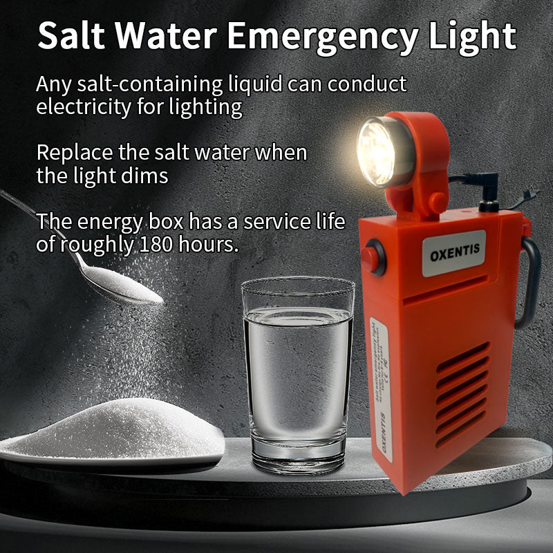 Salt Water Emergency Light, Battery-Free Water Activated Flashlight