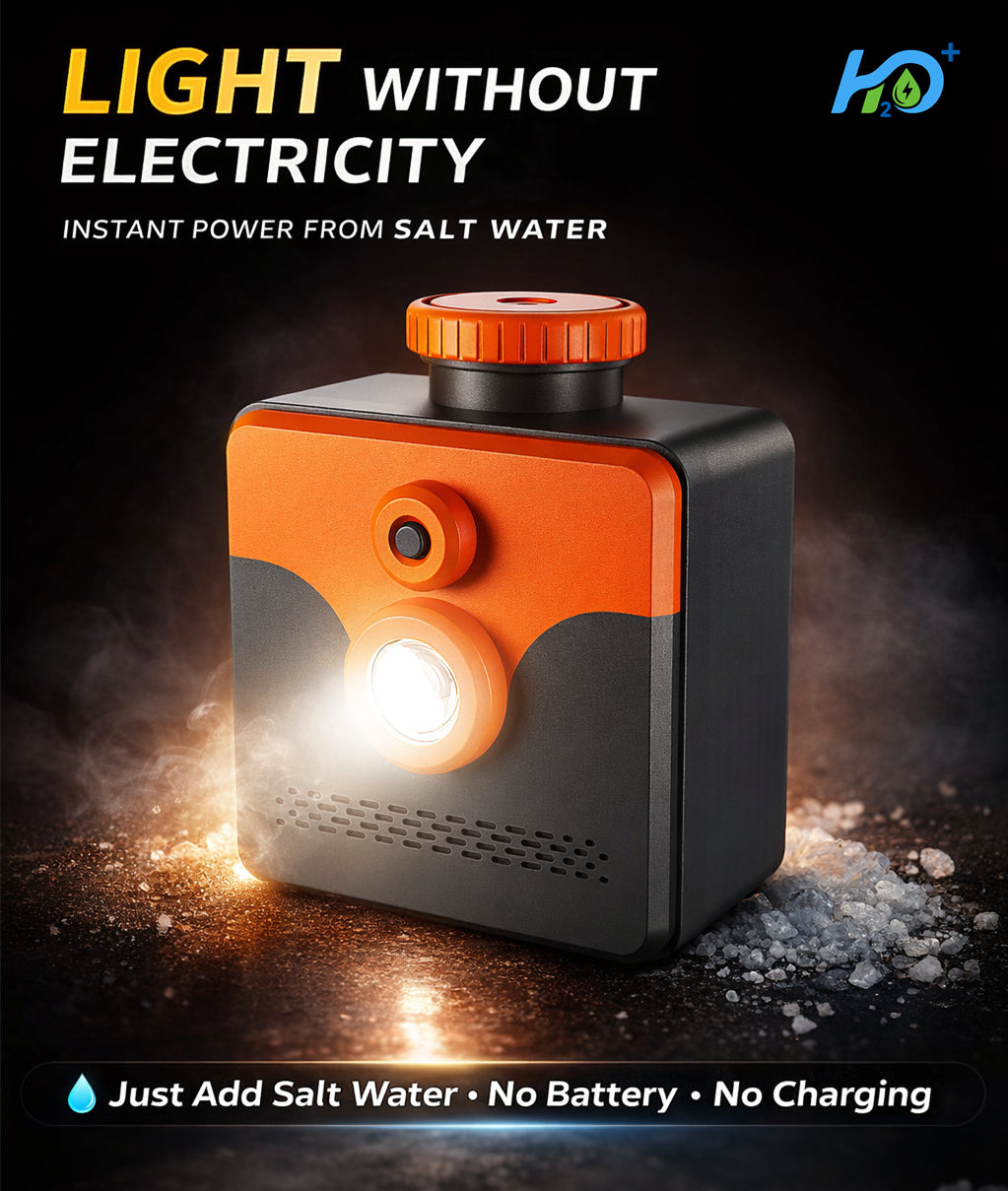 Salt Water Lamp,Outdoor Lanterns Camping Essentials,Powered by Aalt Water with no Batteries Required,400H Continuous Lighting,IP67 Waterproof Lamp for Power Outages,Hurricane and Hiking